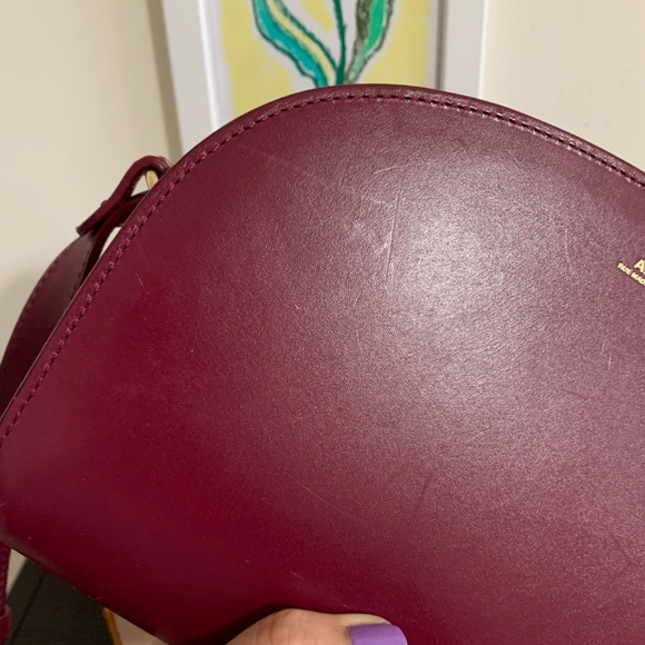 APC Half moon bag in burgundy - Picture 7 of 7